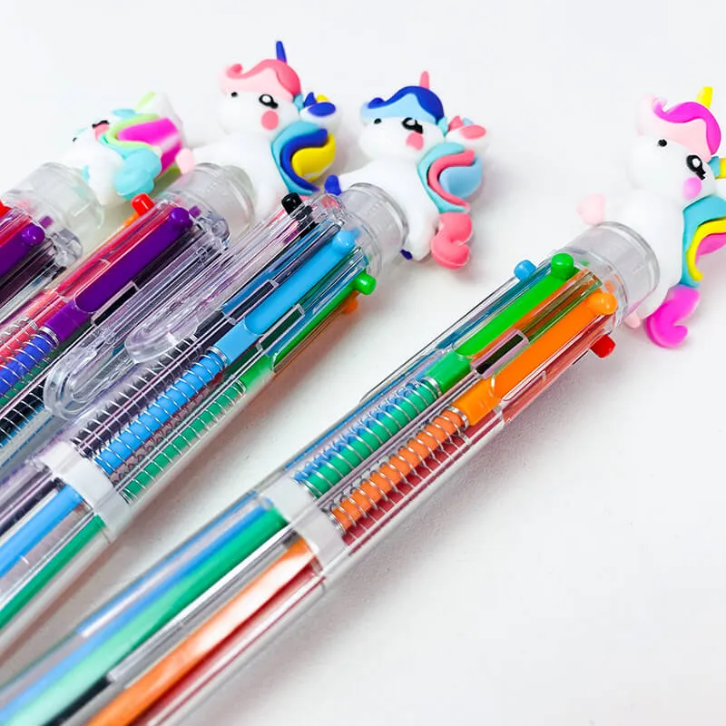 Caneta Unicórnio c/ 6 cores